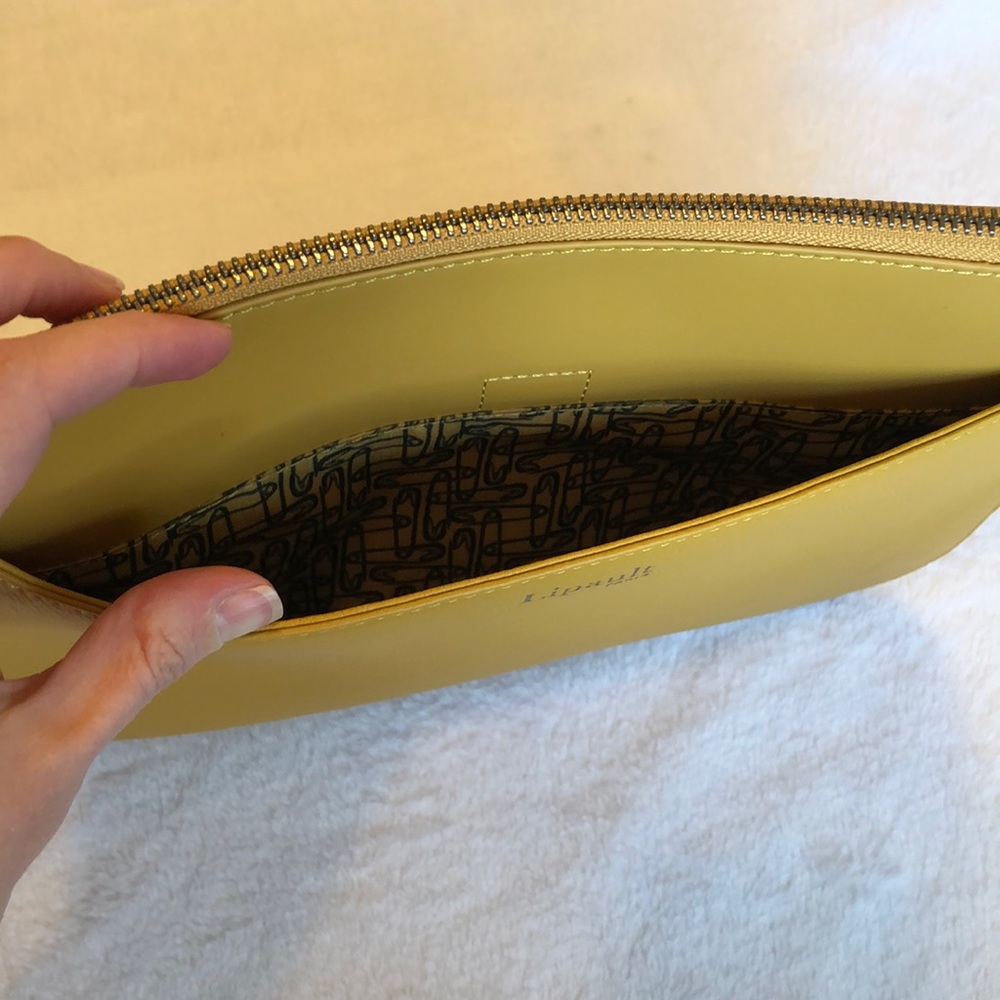SOLD Lipault Plume Elegance Clutch 100% leather - Picture 3 of 7